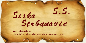 Sisko Štrbanović vizit kartica